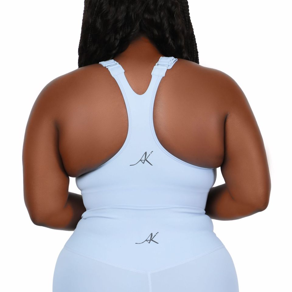 Janus Zipper Up Sports Bra Bountiful Blue